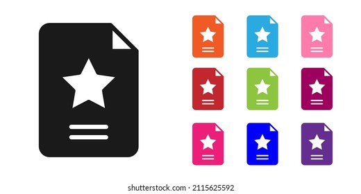 Black Star constellation zodiac icon isolated on white background. Set icons colorful. Vector