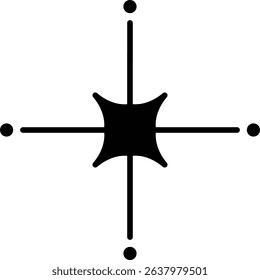 Black Star and Cross-Shaped Composition