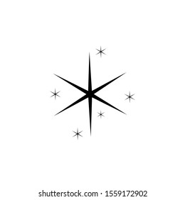 black star doodle hand drawn. vector illustration