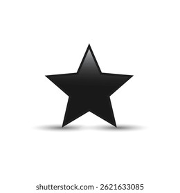 Black star emoji vector template illustration