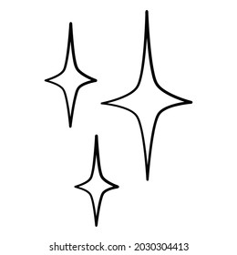 Black star. Flat vector illustration in black isolated on white background. EPS 10
