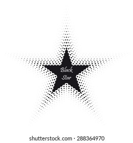 black star halftone effec
