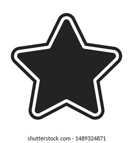 Black star icon isolated on white background. Vector illustartion