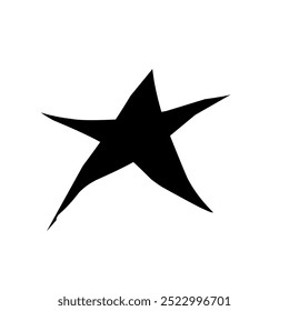 Icono de estrella negro aislado sobre fondo blanco. Perfecto para el icono, logotipo, marcador, etiqueta, pegatina, signo, símbolo. 