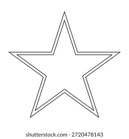 Icono de estrella negra. Diseño de logo. Pictograma del Sitio web de la estrella, App móvil. Ilustración