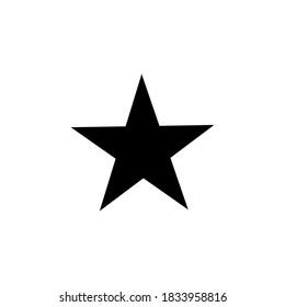 Black star icon on a white background