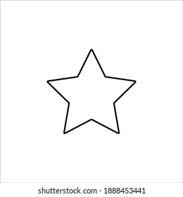 black star icon on white background, vector illustration