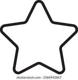 black star icon on a white background