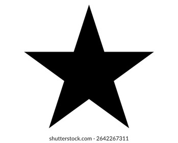 Black Star Icon on White Background, solid black star graphic against a pure, star, icon, black, white, graphic, symbol, simple, modern, rating, award, excellence, navigation, element, vector, illustr