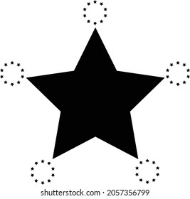 Black Star icon sign. vector symbol design. Illustration on white background