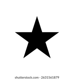 Black star icon silhouette vector flat design.
