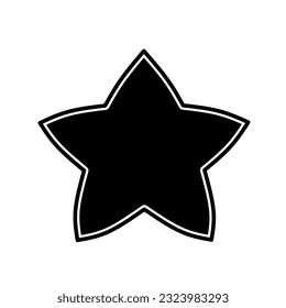 schwarze Sternsymbol im trendigen Design