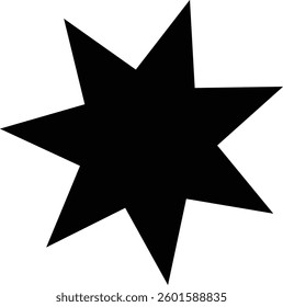Black Star Icon - Vector Graphic for Creative Design Projects