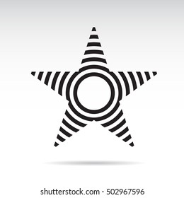 Black Star Icon. Vector Illustration.
