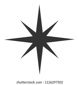 Black star icon. Vector illustrtation