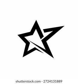 Black star icon, vector logo design Shooting star sign for your web site design.