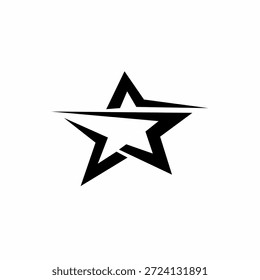 Black star icon, vector logo design Shooting star sign for your web site design.