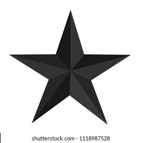 black star isolated on white ground