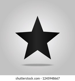 black star isolated on white background