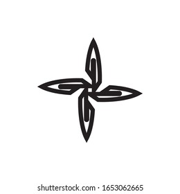Black Star logo design vector