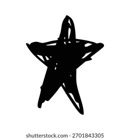 elemento de design de marcador de estrela preta