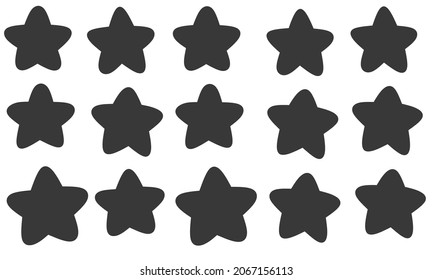 black star on white background