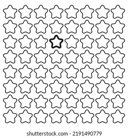 black star pattern. Bright seamless pattern. Vector illustration. stock image. 
