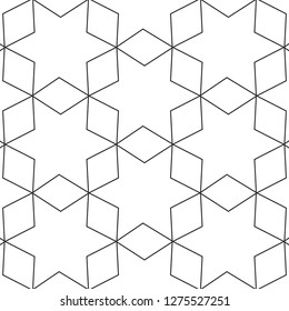 Black star pattern on white background.