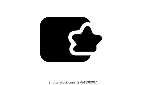 Black star shape design element symbol