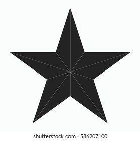 Black Star shape isolated on white background. flat sign. Black internet concept. Trendy vector decoration symbol for website design, mobile app. Logo illustration. vector illustration