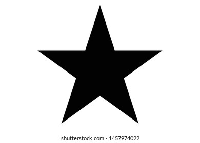 Black star shape on a white background