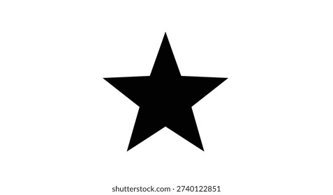 A black star shape on white