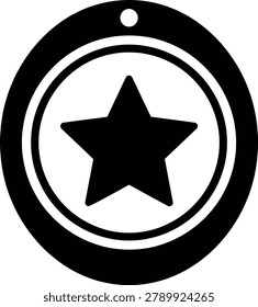 Black star shape on white background
