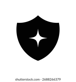 Escudo de la estrella negra en blanco