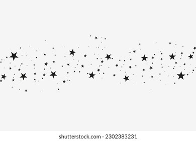 black star, sign, symbol, cross, vector illustration