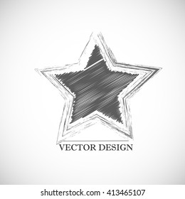 Black star stamp. Vector design