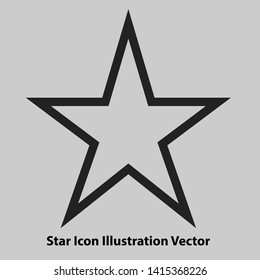 black star stroke outline icon illustration vector