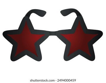 Black star sunglasses. vector illustration