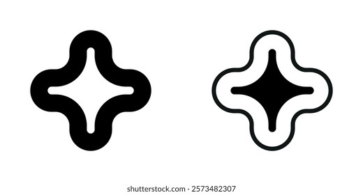 Black star symbol element design. Templates for design, posters, projects, banners, logo, and business cards. Vector illustration