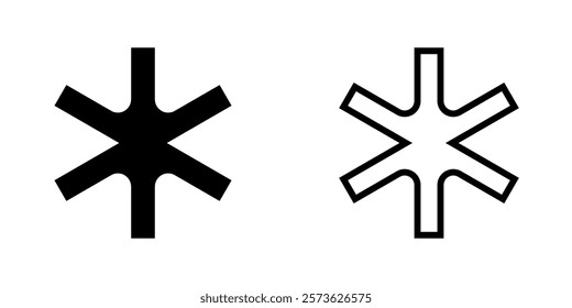 Black star symbol element design. Templates for design, posters, projects, banners, logo, and business cards. Vector illustration