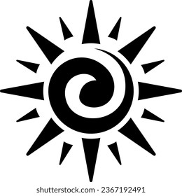 Black star tattoo, tattoo illustration, vector on a white background.