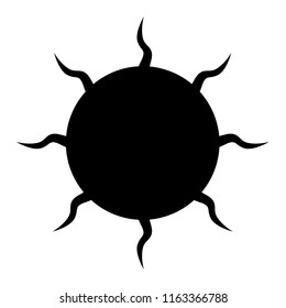 black star tribal, sun symbol design icon vector illustration on white background