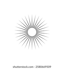 Black Star, Twinkling stars, Sparkles, Shining burst, Sun, Moon phase. Vector star  on white background	
