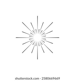 Black Star, Twinkling stars, Sparkles, Shining burst, Sun, Moon phase. Vector star  on white background
