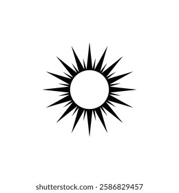 Black Star, Twinkling stars, Sparkles, Shining burst, Sun, Moon phase. Vector star on white background