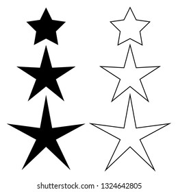 black star, vector icon