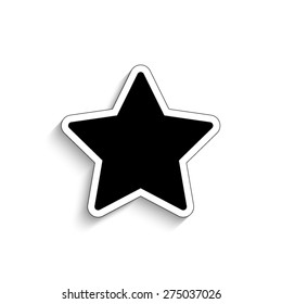 Black star  - vector icon