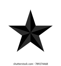 Black star vector icon on white background