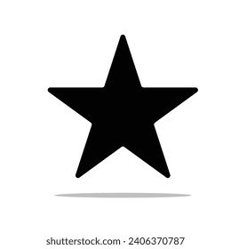 Black star - vector Illustration.