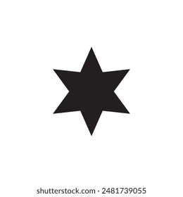 Ilustración del símbolo del Vector de la estrella negra. Fondo gris